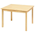 Costway Ensemble Table et Chaises 5 Pièces pour Enfants, Meuble de Salle de Jeu en Bois de Pin Naturel