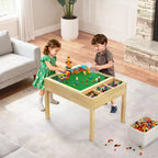 GDLF Table lumineuse pour enfants, table d'activités 3 en 1 avec rangement, sensorielle LED, table de construction de briques et d'art pour les 3 ans et plus