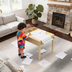 GDLF Table lumineuse pour enfants, table d'activités 3 en 1 avec rangement, sensorielle LED, table de construction de briques et d'art pour les 3 ans et plus
