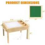 GDLF Table lumineuse pour enfants, table d'activités 3 en 1 avec rangement, sensorielle LED, table de construction de briques et d'art pour les 3 ans et plus