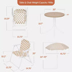 Table et chaises de jardin pour enfants Best Choice Products avec parasol, ensemble de pique-nique pliable 3 pièces pour tout-petits de 2 à 5 ans - Beige