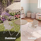 Table et chaises de jardin pour enfants Best Choice Products avec parasol, ensemble de pique-nique pliable 3 pièces pour tout-petits de 2 à 5 ans - Beige