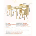 Table et chaise d'art pour enfants VEVOR, table d'artisanat pour tout-petits avec armoire de rangement à 3 niveaux, bureau d'activités en bois pour enfants avec 2 chaises, bois clair