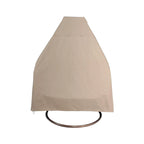 Fauteuil Suspendu Ovoïde avec Support Métallique, Cadre en Osier et Coussin – Beige / Bleu Anthracite / Blanc / Bleu / Blanc Antique / Marron / Toile, 2 Places