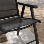 Lot de 4 chaises pliantes Outsunny au design simple et élégant, confortables pour la terrasse, le jardin et les voyages