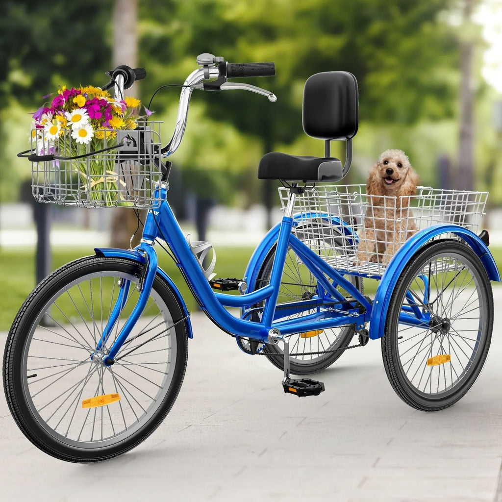 26 Tricycle Adulte 3 Roues 7 Vitesses