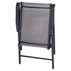 Lot de 4 chaises pliantes Outsunny au design simple et élégant, confortables pour la terrasse, le jardin et les voyages