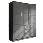 Palace Imports Armoire Cosmo 3 portes 100 % bois massif avec portes en bois massif ou portes miroir