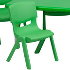 Ensemble de table d'activités rectangulaire en plastique Flash Furniture 24W x 48L réglable en hauteur avec 6 chaises