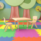 Flash Furniture Ensemble de 2 chaises avec table d'activité carrée en plastique de 24 po à hauteur réglable