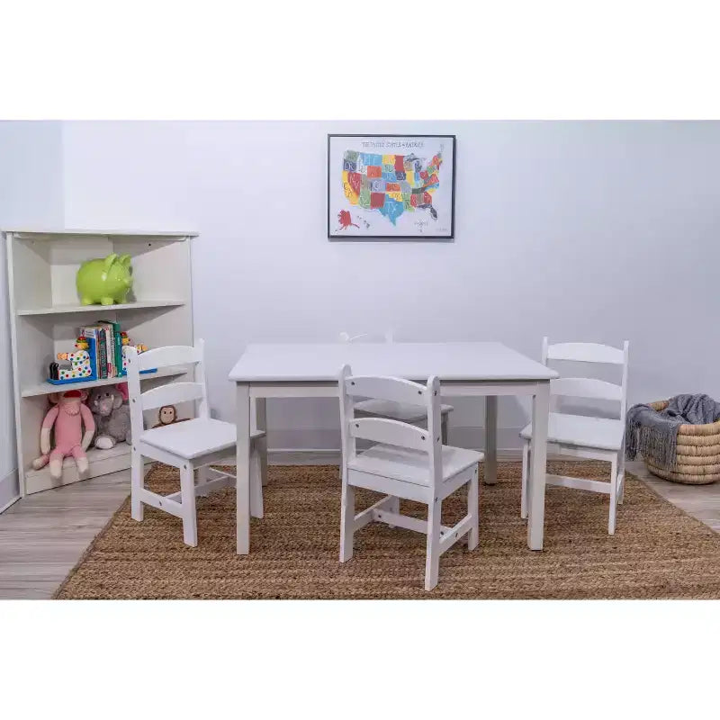 Ensemble Table Rectangulaire et Chaises pour Enfants 5 pièces - Gift Mark