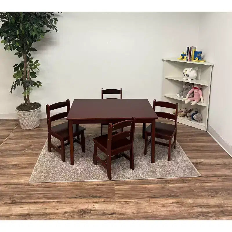 Ensemble Table Rectangulaire et Chaises pour Enfants 5 pièces - Gift Mark