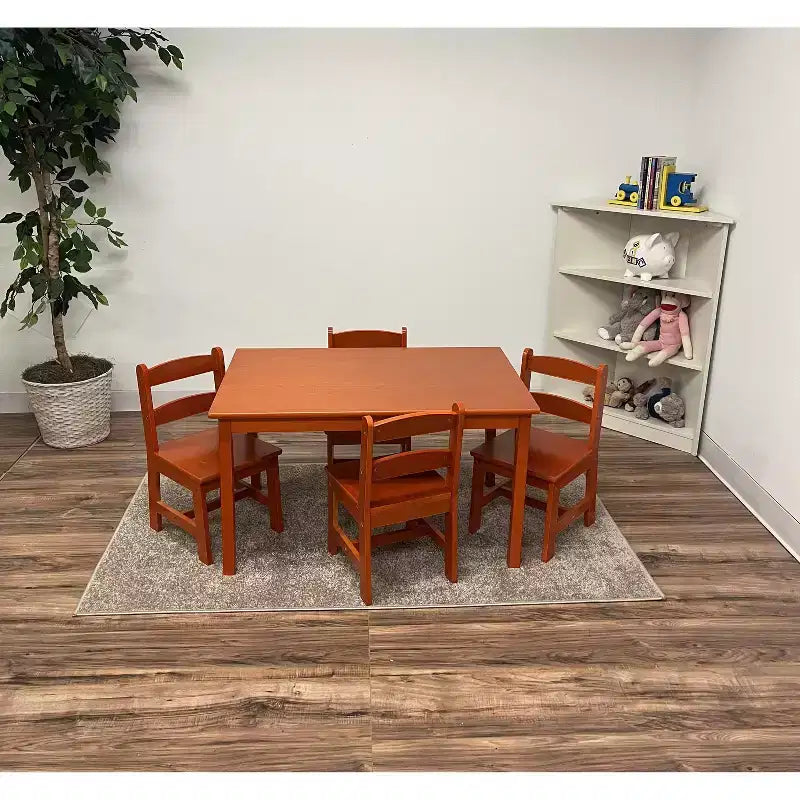 Ensemble Table Rectangulaire et Chaises pour Enfants 5 pièces - Gift Mark