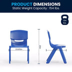 Emma et Oliver, ensemble table d'activités rectangulaire en plastique réglable en hauteur (60 cm x 120 cm) avec 6 chaises