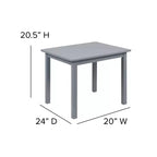 Emma and Oliver – Ensemble table et 2 chaises en bois massif pour salle de jeux ou cuisine