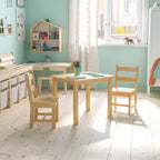 Emma and Oliver – Ensemble table et 2 chaises en bois massif pour salle de jeux ou cuisine