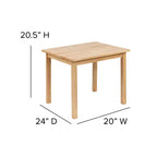 Emma and Oliver – Ensemble table et 2 chaises en bois massif pour salle de jeux ou cuisine