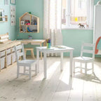 Emma and Oliver – Ensemble table et 2 chaises en bois massif pour salle de jeux ou cuisine