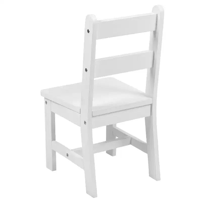 Emma and Oliver – Ensemble table et 2 chaises en bois massif pour salle de jeux ou cuisine