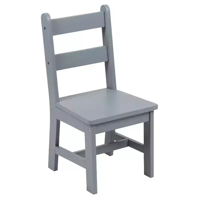 Emma and Oliver – Ensemble table et 2 chaises en bois massif pour salle de jeux ou cuisine
