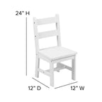 Emma and Oliver – Ensemble table et 2 chaises en bois massif pour salle de jeux ou cuisine