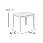 Emma and Oliver – Ensemble table et 2 chaises en bois massif pour salle de jeux ou cuisine