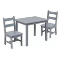 Emma and Oliver – Ensemble table et 2 chaises en bois massif pour salle de jeux ou cuisine