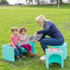 ECR4Kids Tri-Me, ensemble de jeu table et chaise-cube, meuble polyvalent, 3 pièces