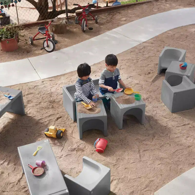 ECR4Kids Tri-Me, ensemble de jeu table et chaise-cube, meuble polyvalent, 3 pièces