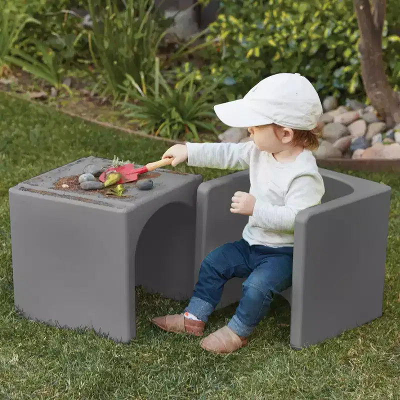 ECR4Kids Tri-Me, ensemble de jeu table et chaise-cube, meuble polyvalent, 3 pièces
