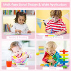 Costway Table Ronde en Bois pour Enfants et 2 Chaises avec Rangement Central en Filet Blanc/Bleu/Bleu Foncé/Rose/Violet
