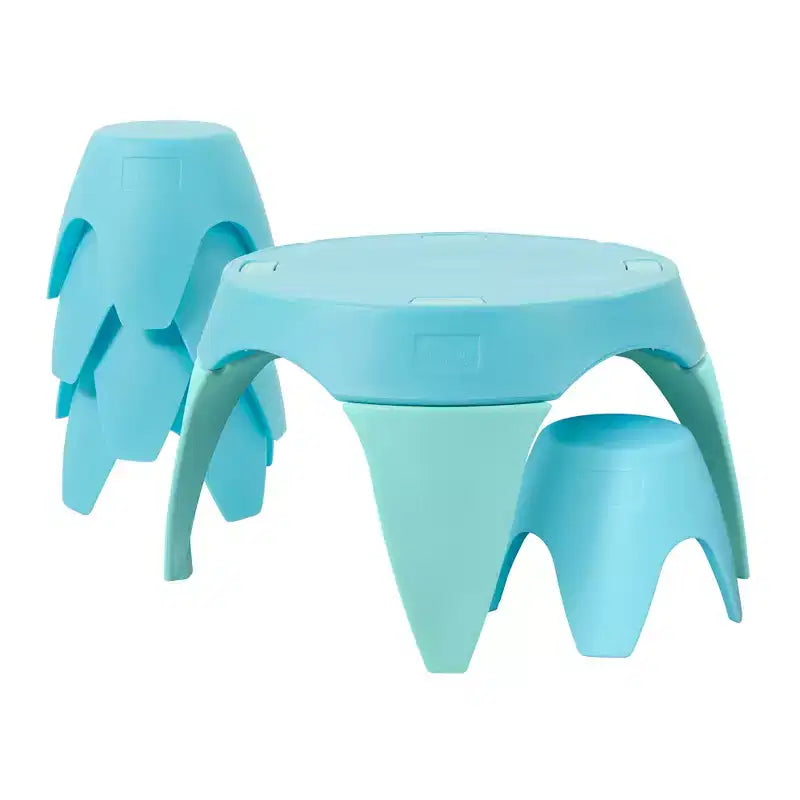 ECR4Kids Ayana Ensemble Table et Tabourets, Mobilier de Classe pour Enfants, 5 Pièces