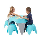 ECR4Kids Ayana Ensemble Table et Tabourets, Mobilier de Classe pour Enfants, 5 Pièces