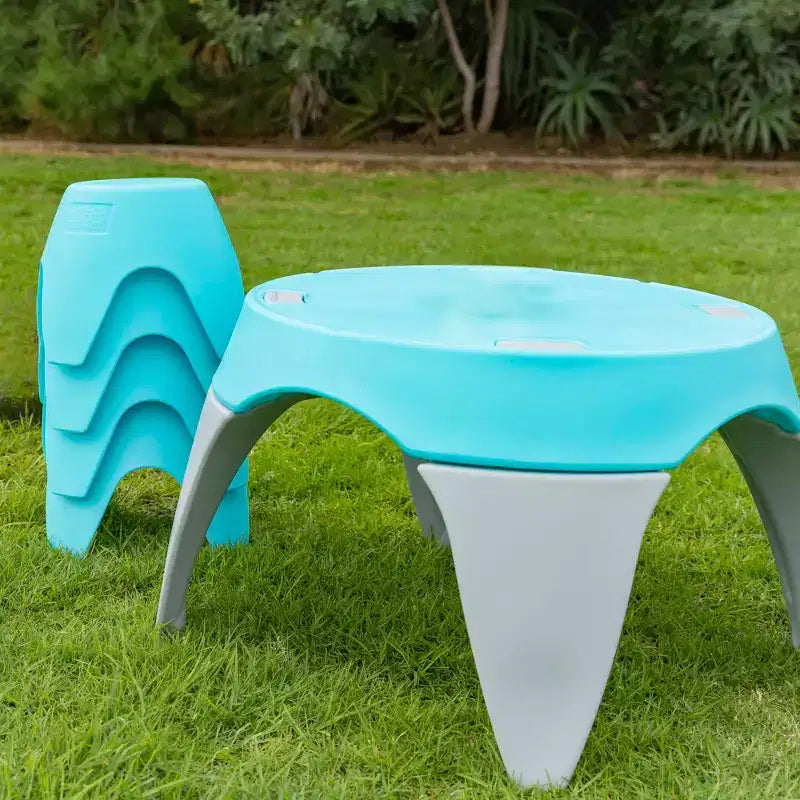 ECR4Kids Ayana Ensemble Table et Tabourets, Mobilier de Classe pour Enfants, 5 Pièces