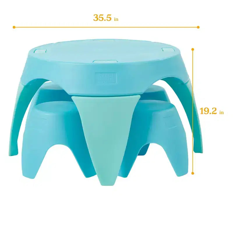 ECR4Kids Ayana Ensemble Table et Tabourets, Mobilier de Classe pour Enfants, 5 Pièces