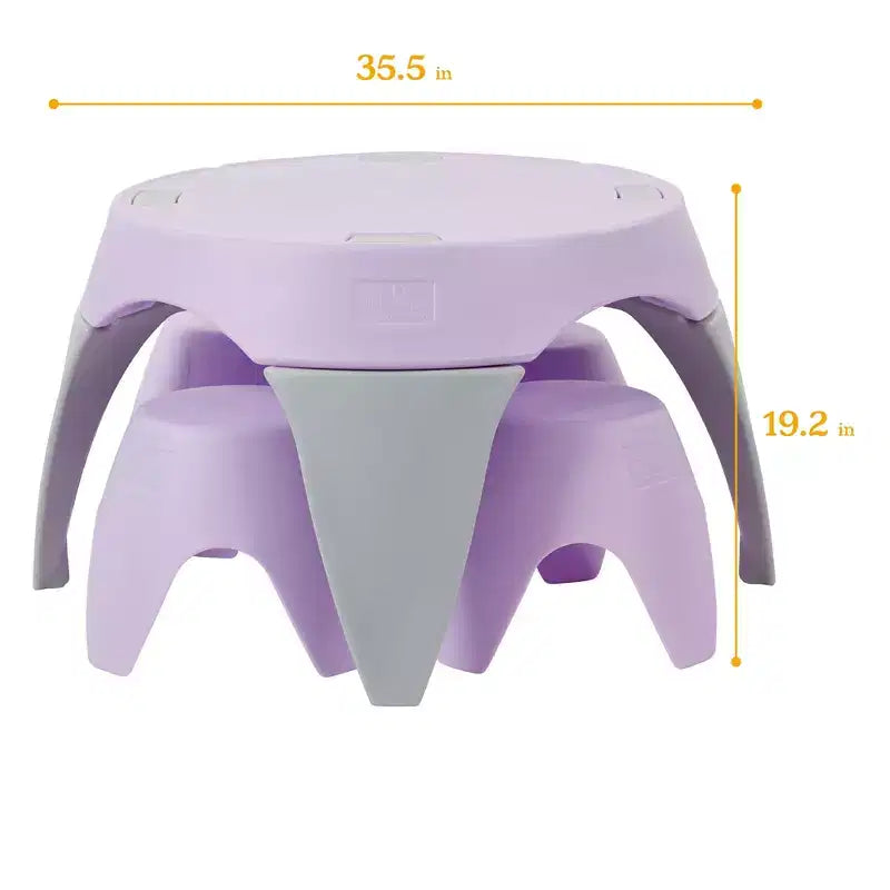 ECR4Kids Ayana Ensemble Table et Tabourets, Mobilier de Classe pour Enfants, 5 Pièces