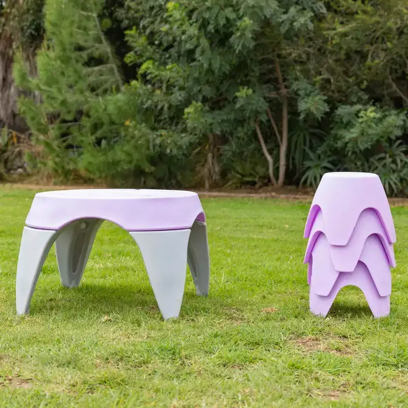 ECR4Kids Ayana Ensemble Table et Tabourets, Mobilier de Classe pour Enfants, 5 Pièces