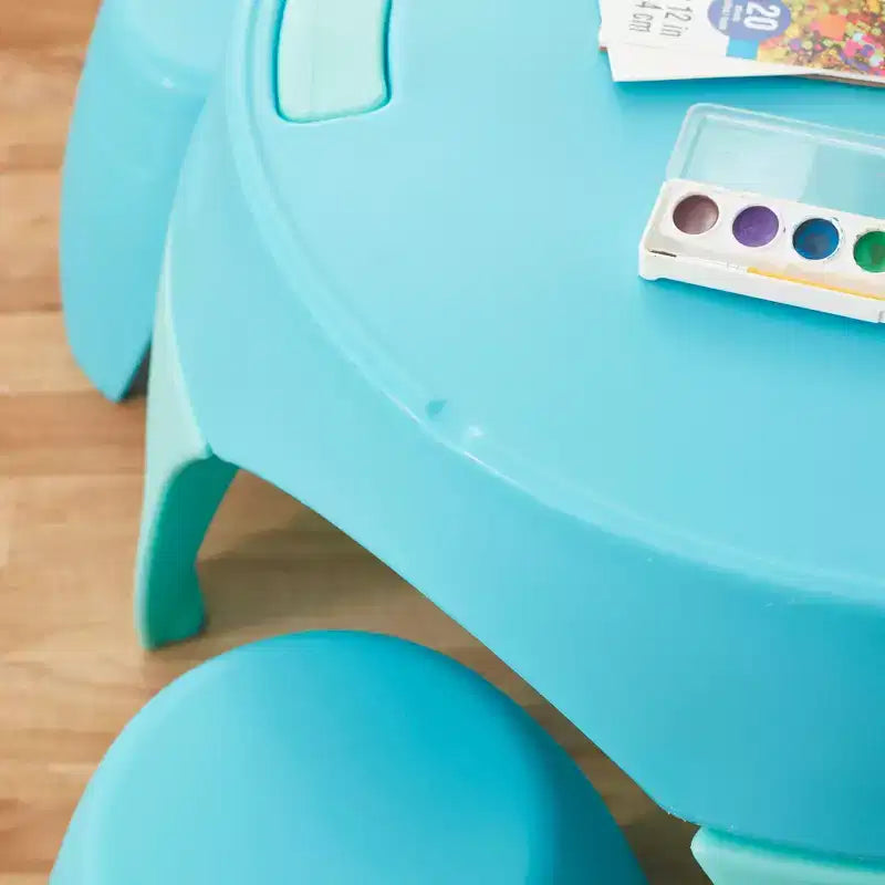 ECR4Kids Ayana Ensemble Table et Tabourets, Mobilier de Classe pour Enfants, 5 Pièces
