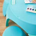 ECR4Kids Ayana Ensemble Table et Tabourets, Mobilier de Classe pour Enfants, 5 Pièces