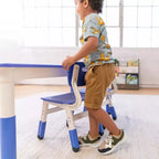 Table d'activité rectangulaire effaçable à sec ECR4Kids avec deux chaises, mobilier pour enfants, 3 pièces