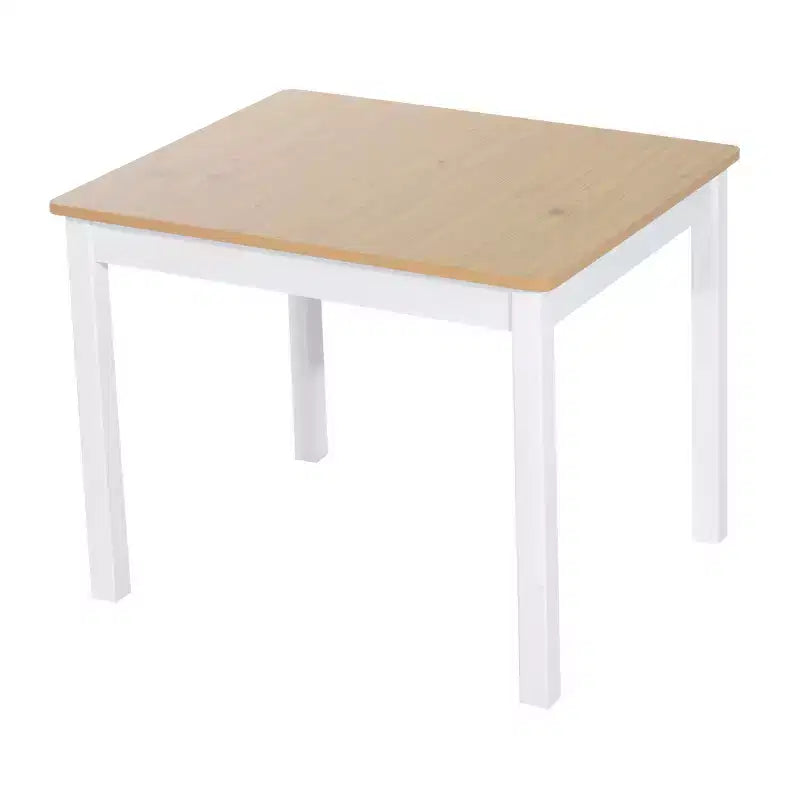 Ensemble de table pour enfants Qaba 4 pièces avec 2 chaises en bois, 1 banc de rangement et un design moderne intéressant