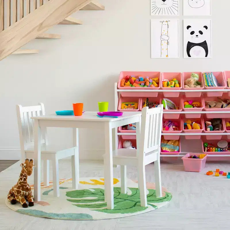 Ensemble table et chaises en bois 3 pièces pour enfants - Humble Crew