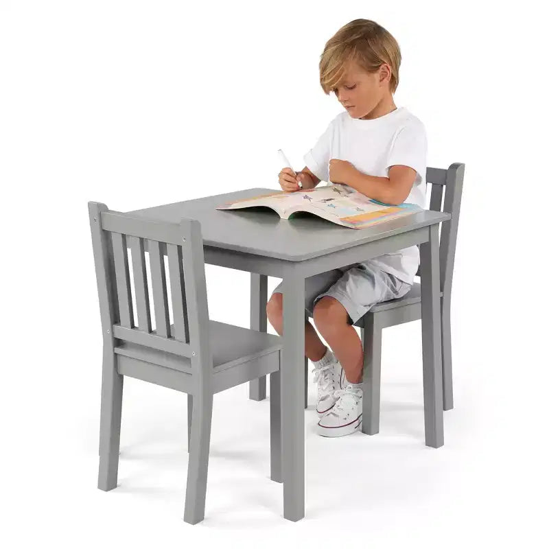 Ensemble table et chaises en bois 3 pièces pour enfants - Humble Crew