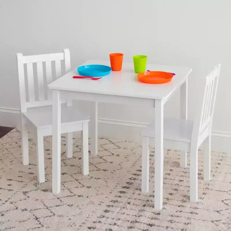 Ensemble table et chaises en bois 3 pièces pour enfants - Humble Crew