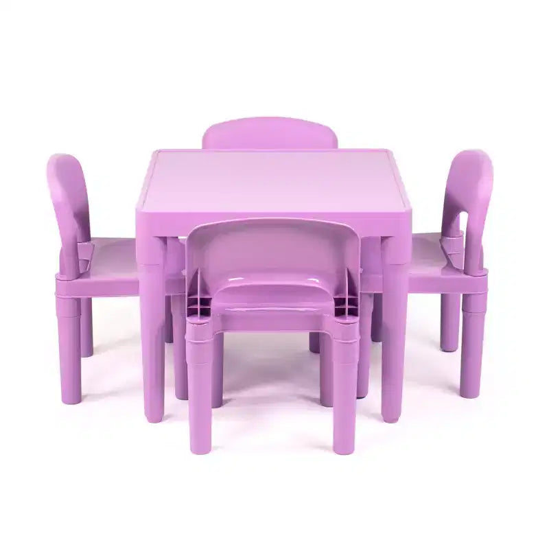Ensemble 5 pièces table et chaises légères en plastique pour enfants – Humble Crew