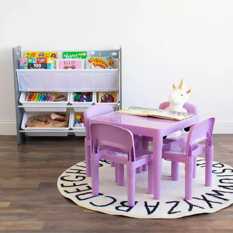 Ensemble 5 pièces table et chaises légères en plastique pour enfants – Humble Crew