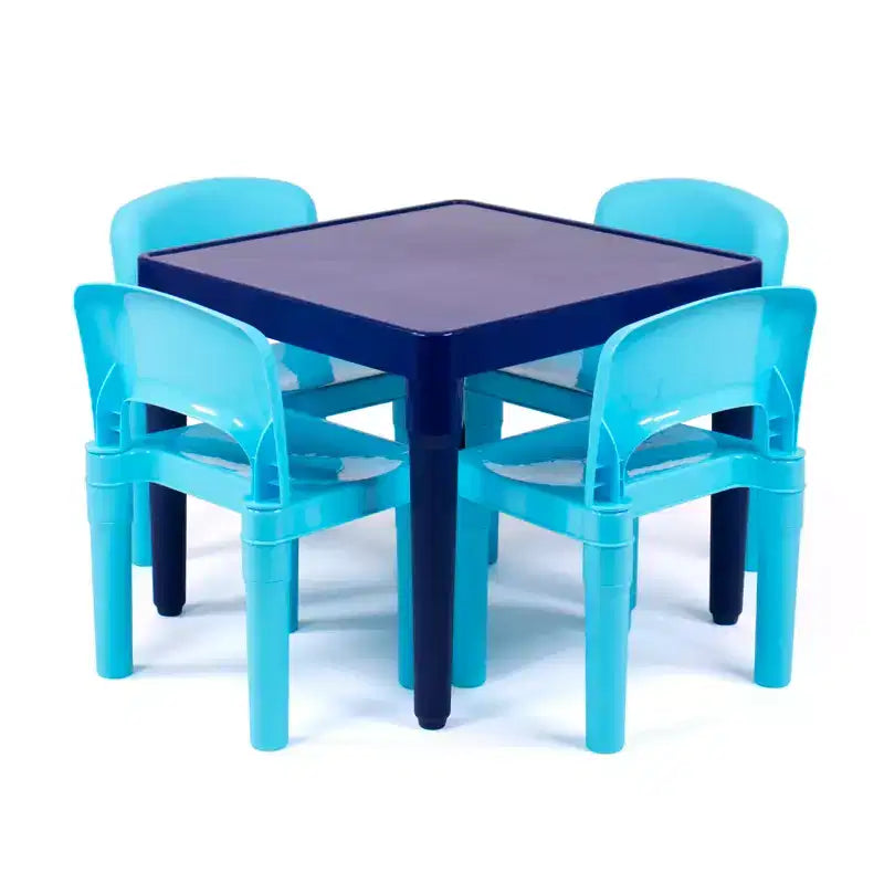 5pc Kids' Lightweight Plastic Table and Chair Set - Humble Crew