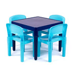 5pc Kids' Lightweight Plastic Table and Chair Set - Humble Crew