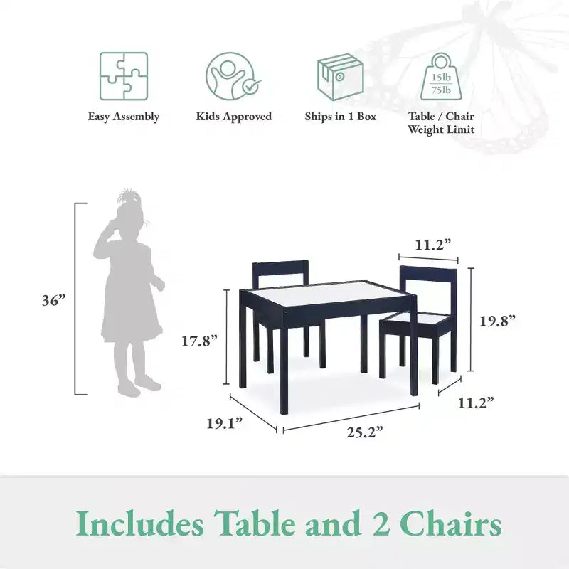 Baby Relax Hunter Ensemble Table et 2 Chaises pour Enfants 3 Pièces