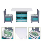 Ensemble Table et Chaises de Jeu d'Art pour Enfants LuxenHome avec Paniers de Rangement Multicolore